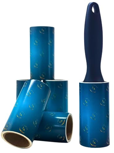 IA Home Pro Lint Roller with 6 Refills, 360 Sheets Total, Extra Sticky Sheets for Pet Hair, Clothes & Furniture