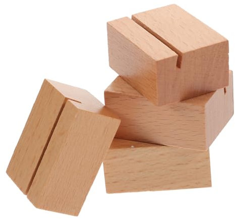 Cabilock 4stücke Holz Postkartensockel Visitenkartenhalter Schreibtischkartenhalter Bürobedarf Kartenhalter Zur Anzeige Namenskartenständer Holzsockel Bildersockel