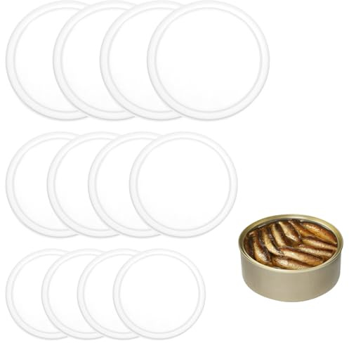Giantree 12 Pcs Pet Food Can Covers, Large Medium & Small Plastic Tight Seal Lids Universal Cat Dog Food Can Lids for Canned Goods or Pet Dog Cat Food Saver Reusable