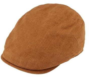 fiebig Flatcap Leinen | Schirmmütze aus Leinen | Bakerboy mit Schirm und Steg
