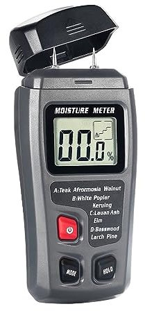 HPHPH Misuratore umidità, Schermo a Colori Misuratore di umidità del Legno Senza Contatto umidità Ambientale Rilevamento a Temperatura Rilevatore di umidità,Igrometro Professionale(EMT01)