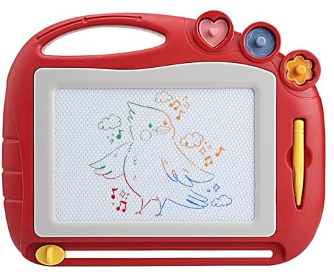 Hisdricus Lavagna magica magnetica per bambini a partire da 2 3 4 5 6 anni, lavagna magica da viaggio, dimensioni 8,5 pollici, con penna magnetica e 3 francobolli, come regalo di compleanno