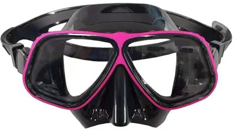 QIUYMGFG Tauchmasken Freitauchmaske kann mit Augengradmaske und Brille für Schnorcheln konfiguriert Werden Taucherbrille(Rose RED)