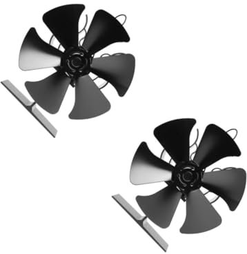 MAGICLULU 2pcs Stove Burner Fan Blades Fan for Wood Stove Fan Heat Powered Fan Quiet Fireplace for Wood Burning for Woodburner Burning Accessories