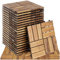 tectake® Lot de 20 Dalles clipsables exterieur Caillebotis exterieur Dalle Bois Résistant aux intempéries pour Revêtement de sol extérieur Terrasse Balcon Veranda Abri de jardin Dalle spa