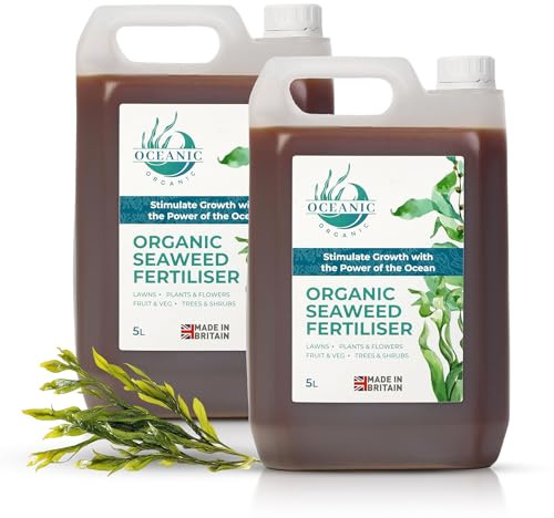 Organic Seaweed Fertiliser, Nutrient-Rich Plant Feed, Liquid Seaweed for Plants, Lawns & Vegetables UK-Made (10L)