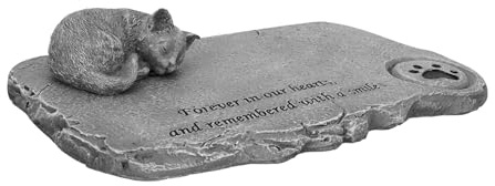 TOYANDONA Pierre Commémorative Plaque Tombale Forme Chaton en Résine pour Chat Décoration Extérieure pour Jardin ou Porche pour Animaux de Compagnie