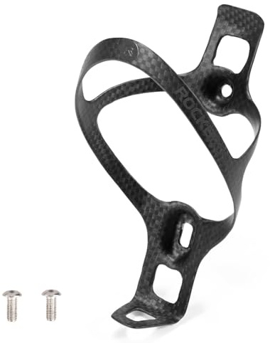 ROCKBROS Flaschenhalter Fahrrad, Voll Carbon Getränkehalter Ultraleicht | Robust, für Mountainbike Rennrad und E Bike mit Befestigungsschrauben