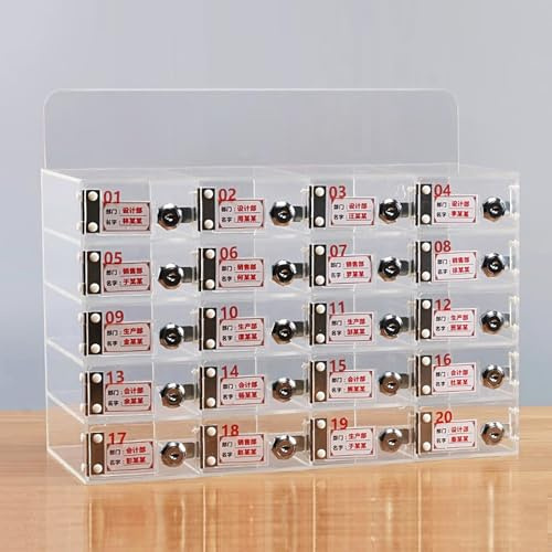 Acryl-Handy-Spind Box für Klassenzimmer und Büro, Wandmontage, sicheres Telefongefängnis für Schulen und Fabriken, Kapazität 40 Telefone