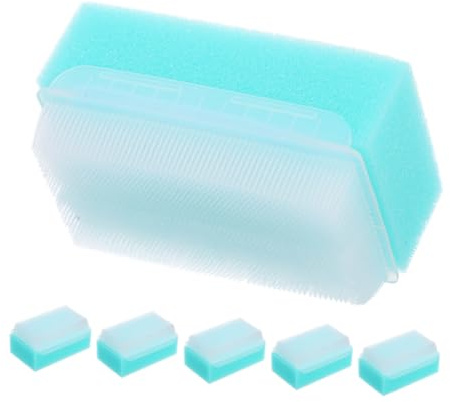 FIXOSHEE 6 Piezas Cepillos Sensoriales Terapéuticos para Bebés con Cerdas Flexibles Esponja para Baño Diseño Compacto y Portátil para Masaje Calmante y Estimulación