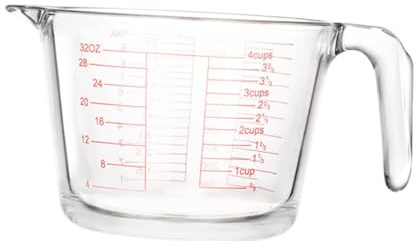 EPIGEIST Taza Medidora De Vidrio Resistente Al Calor Taza Medidora Doméstica Escala Para Leche Horneada Para Cocina