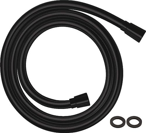 hansgrohe Isiflex - universal Duschschlauch 1,60 m, mit Verdrehschutz, flexibler Brauseschlauch mit Knickschutz, inkl. Dichtungsringe, Mattschwarz, 28276670