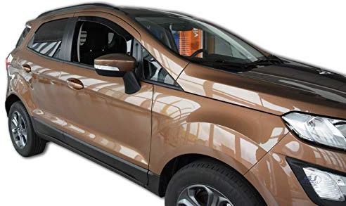 J&J AUTOMOTIVE Windabweiser passend für Ford Ecosport 5-Türer 2013-2022 2tlg, Heko Regenabweiser Vorne Getönt Dunkel Passform