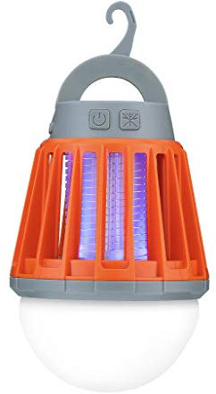 Mückenschutzlampe Camping Laterne Insektenvernichter ,tragbare IPX6 wasserdichte Moskito Mörder Lampe,einziehbarer Haken,wiederaufladbare USB LED Laterne Taschenlampe,Campingausrüstung und Zubehör