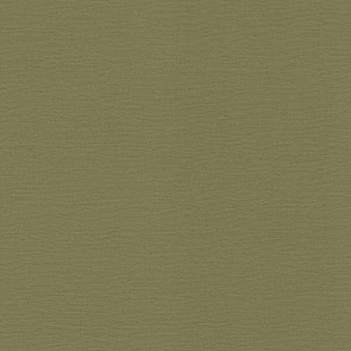 Rasch Tapeten 452068 aus der Kollektion Kalahari-Einfarbige Vliestapete in Oliv-Grün mit textiler Struktur-10,05m x 53cm (L x B) Tapete