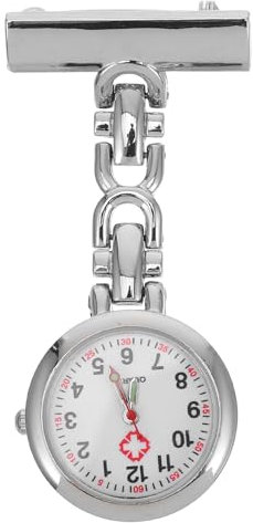 iplusmile Reloj de Enfermera Reloj de Solapa de Hermana Broche: de Bolsillo de Cuarzo con Pin de Solapa de Cuello Vintage Regalo para Médicos Enfermeras as Paramédicos
