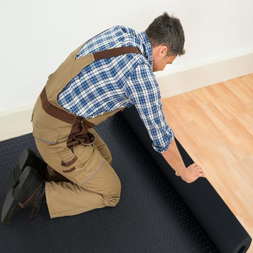 ybaymy Rubber Flooring Mats Garage Floor Mats 1 X 5M Non Slip Floor Protector Roll Heavy Duty Matting 3mm Thick Rubber Runner Mat Outdoor Flooring Roll