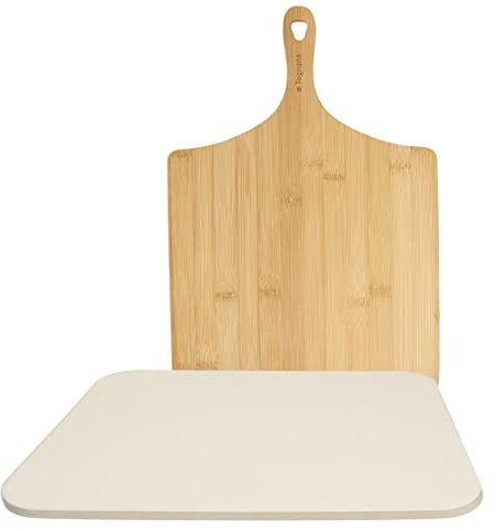 Tognana, Set Pizza Stone, 3 Pezzi, 38 cm x 30 cm x 1 cm, Crema