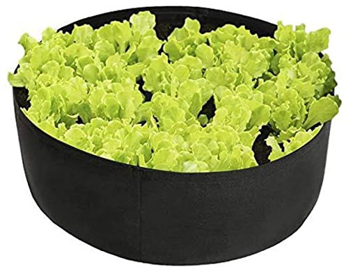 HOHXFYP Pflanzsack,Filz,Stoff,Gartenbedarf,Runder Pflanzsack,Gem¨¹sekasten mit Griff,Kann Zum Anbau Von Kartoffeln und Tomaten Verwendet Werden(51.2in*11.8in-Schwarz)