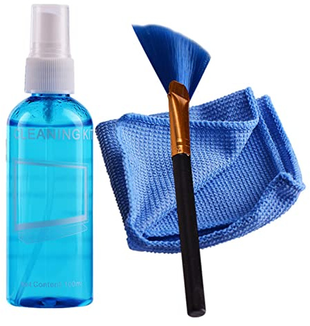 Computer-Bildschirmreiniger-Spray – tragbarer Computer-TV-Bildschirm-Reiniger mit Bürste, Handtuch, Brillenreiniger-Sprays für Schmutz, Fett, Staub