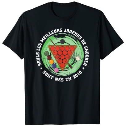 Französisch Snooker-Spieler Jahrgang 2010 Geburtstag Snooker T-Shirt