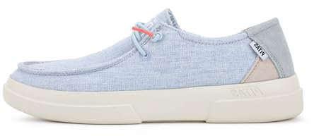 WALK IN PITAS Dalia | Mocasines de Mujer | Naúticos Casual | Zapatillas de Verano | Zapatos de Mujer Casuales y Cómodos | Zapatos de PITAS para Mujer | Celeste 41
