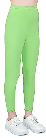 infatti Leggings de algodón para niñas, Pantalones Suaves y cómodos para niños, Entrenamiento Informal, Estilo Elegante, Ropa básica Zoe, Verde Lima 104 cm (4 años)