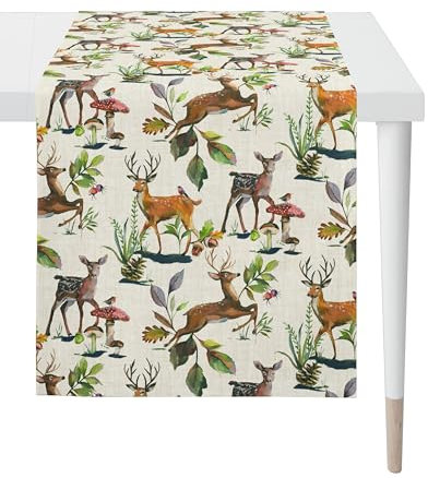 APELT Tischwäsche Chalet 5883 Fb. 20 (beige), Größe:Mitteldecke 100 x 100 cm