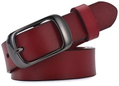 NEFLUM Lässiger Jeansgürtel für Damen, Leder-Freizeitgürtel, bunter dekorativer Gürtel für Damenbekleidungszubehör