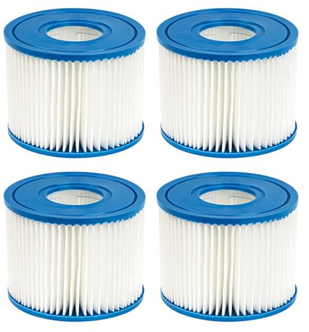 Benfosh Cartuchos de filtro de piscina tipo S1 compatibles con Intex PureSpa, para el filtro de piscina hinchable 29001E PureSpa, 4 unidades