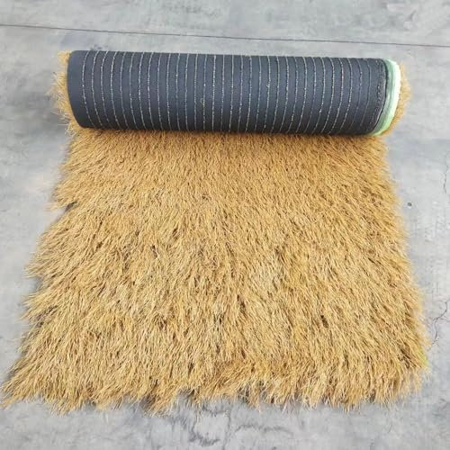 Techo de paja artificial de paja mexicana rollo de imitación de césped falso cubierta de alfombra de plástico sintético heno falso para bar, cabaña, patio, fiesta, jardín, patio, cenador, decoración