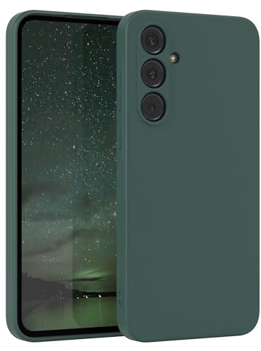 EAZY CASE - Silikonhülle für Samsung Galaxy A55 Hülle Silikon Case Grün weich stoßfeste Handyhülle Galaxy A55 Schutzhülle mit Kameraschutz Dünn Premium Schutz Cover TPU Phone Bumper in Piniengrün