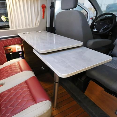 TRUNXUCL Wandklapptisch mit Kleiner Drehbarer Tischplatte, Wandtisch Klappbar mit Maximaler Tragkraft von 40 Kg für Wohnmobile, Camping Picknick im Freien