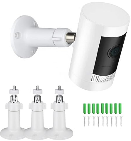 Ring Kamera Halterung,Wandhalterung für Ring Stick Up Cam,Ring Indoor Cam(1st Gen),Ring Stick Up Cam Battery,Arlo Pro 4/3/2,Arlo Ultra, 360 Grad einstellbare Sicherheitshalterung für innen und außen