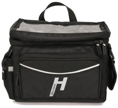 Haberland Maxi Fahrradtasche Lenkertasche 8L Schwarz incl. Klickfix E-Bike Adapter
