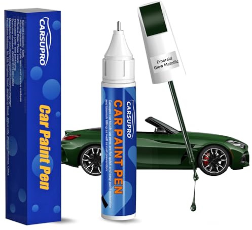 Green Touch Up Paint for Cars,Car Paint Touch Up Pen for Deep Scratches,Car Scratch Repair Pen Auto Scratch Remover for Easy to Use and Fix(Emerald Glow Metallic)