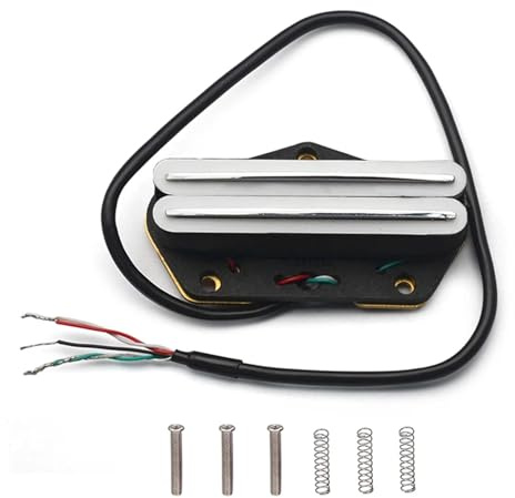 TELE Humbucker Bridge Pickup Dual Coil Bridge Pickup Dual Rail Pickup for Telecaster E-Gitarre(White)
