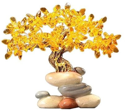 Skrivbordsdekoration Crystal Pengar Träd Dekoration Vardagsrum Entré Hem Feng Shui Ornament Skrivbordsdekorationer