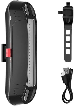 Bike Rear Light,IPX4 Waterproof Bright Warning Mountain Bike Back Light - Intelligent Cycling Safety Taillight, USB Rechargeable Night Riding Decorative Accessories For Bad Weather