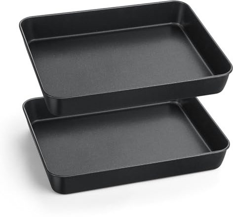 Onader Antihaft Backblech 2er Set, Edelstahl Auflaufform, 26,5x20,8x5cm