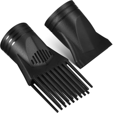 OATIPHO 2pezzi Ugelli Per Asciugacapelli in Plastica Resistente Al Calore Diffusore e Beccuccio Pettine Per Effetti Versatili Su Capelli Lisci o Ricci Accessori Phon Adatti Tutti i Modelli
