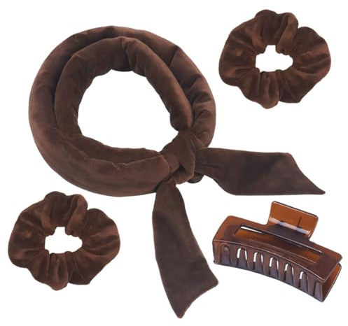 GNHG Bigodino Senza Calore per Capelli Ricci Lunghi, Kit Arricciacapelli Notturno in Velluto, Accessori Styling Donna, Fascia Morbida Onde Naturali, Curler Anticrespo