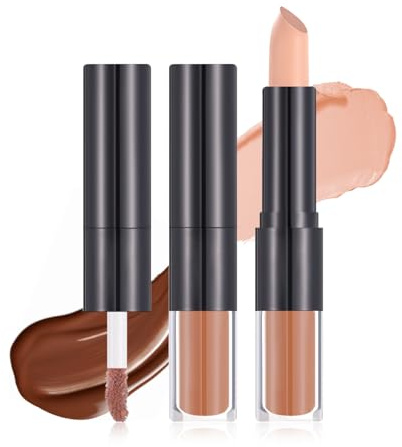 U-Shinein Glide&Hide Blurring Concealer - Concealer&Contour Stick Creamy Texture, concealers & correctors Dark Circles and Wrinkles, Dual Formula (Liquid Tip & Balm Stick), Long-Lasting make up，#03