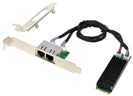 THINCAN I210at - Adaptador de tarjeta de red Gigabit de dos puertos B+M, llave para sistemas de PC, equilibrio de carga, tarjeta Ethernet