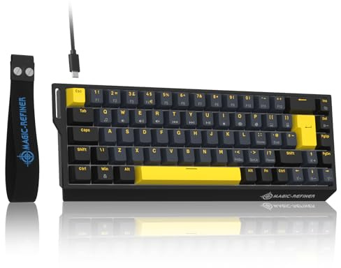 LexonElec MAGIC-REFINER X68 HE Tastiera Meccanica da Gaming Rapid Trigger 8000Hz, QWERTY Layout 60% Backlit RGB Cablata, Precisione RT di 0,04mm, Magnetic Switch, Attuazione Regolabile - Nero Stella