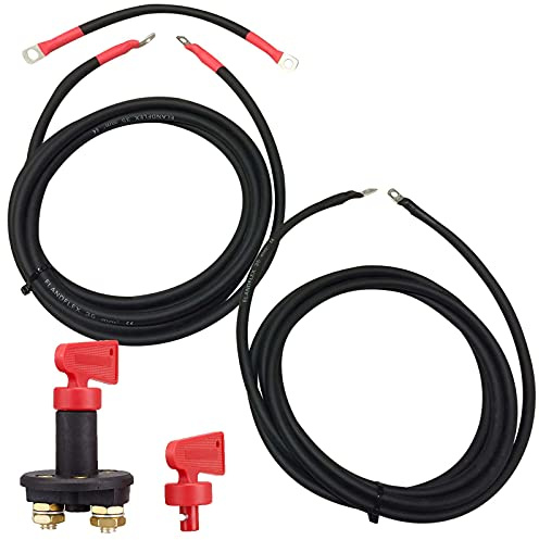 WINCHMAX Windenbatterie-Verlängerungskabel und Not-Aus-Batterieisolator. 4 m x 35 mm, in Großbritannien hergestelltes Anderson-Kabel mit 6 mm Kabelschuh. Strapazierfähige PVC-Isolierung.
