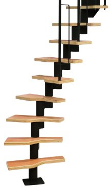 Space Saving Modular Spiral Staircase Black By Dolle