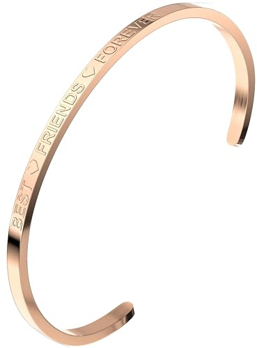 THIORA Armreif Damen Edelstahl | Verstellbar | Gravuren und Motive | 3 mm | Ø 64 mm | offene anpassbare Form | filigran kombinierbar | Schmuckbox