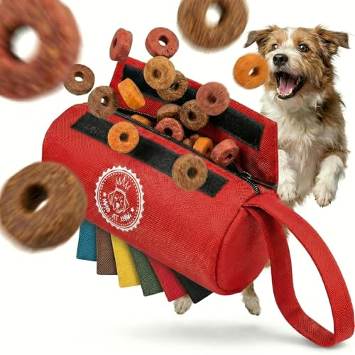 HUND IST KÖNIG Futterdummy Hunde - Futterbeutel Hundetraining | Apportierbeutel für Hunde - Für alle Rassen - Perfekt fürs Dummy Hundetraining + Trainings-eBook, Leckerlibeutel für Hunde