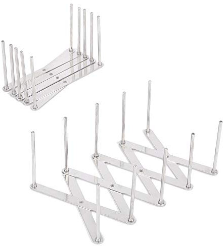 HunDun Rippchenhalter, Deckelhalter(2er Set), Spareribs Halter aus Edelstahl, Topfdeckelhalter, Einstellbare Länge, spülmaschinengeeignet